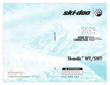 Ski-Doo Skandic WT/SWT/SUV/TUV 2013 Manuel du propriétaire | Fixfr