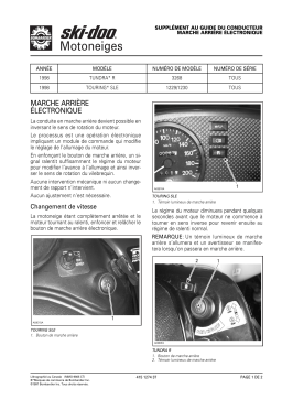 Ski-Doo Tundra II LT 1998 Manuel du propriétaire