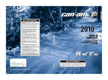 Can-Am DS 450/Xxc/Xmx 2010 Manuel du propriétaire | Fixfr