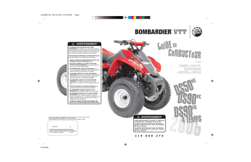 Can-Am Mini DS Series 2006 Manuel du propriétaire | Fixfr