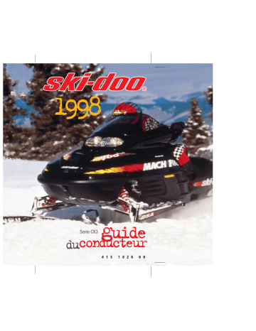 Mach Series | Grand Touring 700/SE | Ski-Doo Formula III Series 1998 Manuel du propriétaire | Fixfr