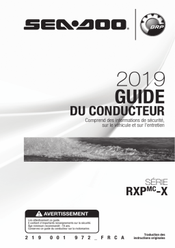 Sea-doo RXP X Series 2019 Manuel du propriétaire