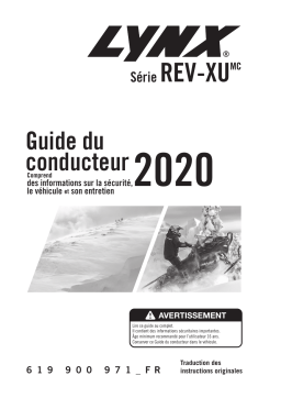 Lynx REV-XU Series 2020 Manuel du propriétaire