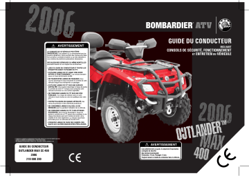 Can-Am Outlander 400 Max 2006 Manuel du propriétaire | Fixfr