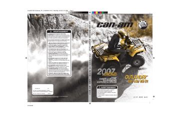 Can-Am Outlander 500/650/800 2007 Manuel du propriétaire | Fixfr