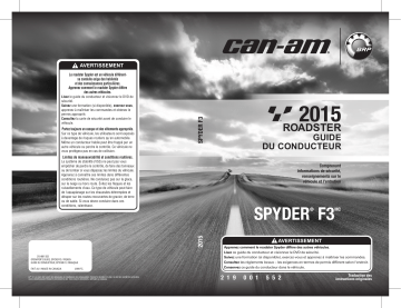 Can-Am Spyder F3 2015 Manuel du propriétaire | Fixfr