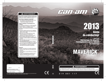 Can-Am Maverick CE 2013 Manuel du propriétaire | Fixfr