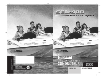 Sea-doo Sportster Series 2000 Manuel du propriétaire | Fixfr