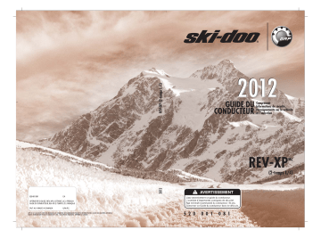 Ski-Doo REV-XP 600/800 Series S 2012 Manuel du propriétaire | Fixfr