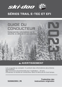 Ski-Doo Trail E-TEC and EFI Series 2023 Manuel du propriétaire