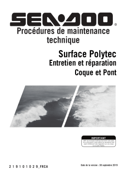 Sea-doo Polytec Surface - Care and Repair Booklet Manuel du propriétaire
