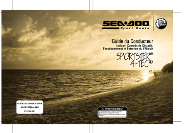Sea-doo Sportster 4-TEC 2005 Manuel du propriétaire | Fixfr