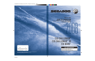 Sea-doo 230 Challenger 2008 Manuel du propriétaire | Fixfr