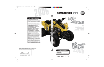 Can-Am DS 250 2006 Manuel du propriétaire | Fixfr