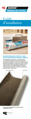 USG Membrane pour carreaux DUROCK® Guide d'installation | Fixfr