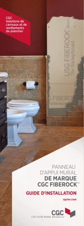 USG Panneaux d'appui mural Fiberock® Aqua-Tough Guide d'installation | Fixfr