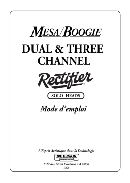 Mesa/Boogie Dual Triple Rectifier Manuel utilisateur