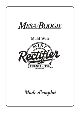 Mesa/Boogie Mini Rectifier 25 Manuel utilisateur