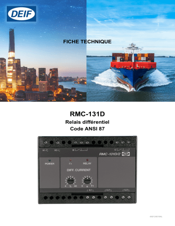 Deif RMC-131D Current and short circuit relay Fiche technique | Fixfr