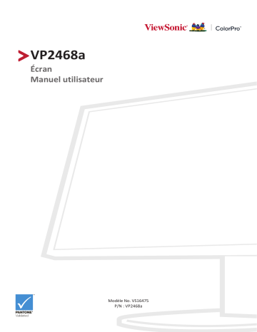 VP2468A-S | ViewSonic VP2468a MONITOR Mode d'emploi | Fixfr
