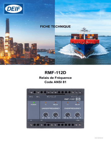 Deif RMF-112D Frequency relay Fiche technique | Fixfr