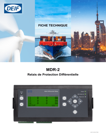 Deif MDR-2 Multi-differential relay Fiche technique | Fixfr