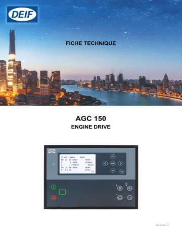 Deif AGC 150 Engine drive Fiche technique | Fixfr