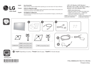 LG 22MN430H-B Guide d'installation | Fixfr