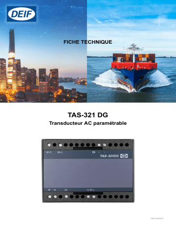 Deif TAS-321DG Selectable transducer Fiche technique | Fixfr