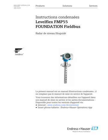 Endres+Hauser Levelflex FMP55 FOUNDATION Fieldbus Manuel utilisateur | Fixfr