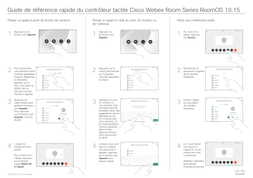 TelePresence Touch | Touch | Cisco Webex Room Series Mode d'emploi | Fixfr