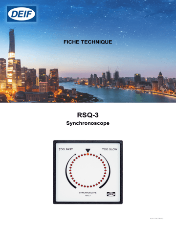 Deif RSQ-3 Read synchroscope Fiche technique | Fixfr