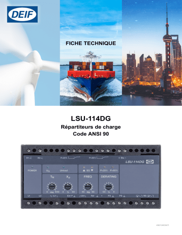 Deif LSU-114DG Load sharing, paralleling & operation Fiche technique | Fixfr