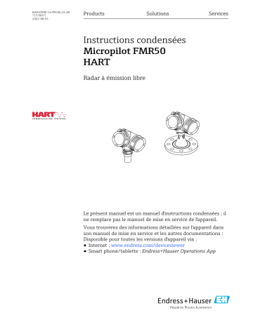 Endres+Hauser Micropilot FMR50 HART Manuel utilisateur | Fixfr