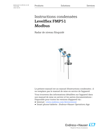 Endres+Hauser Levelflex FMP51 Modbus Manuel utilisateur | Fixfr