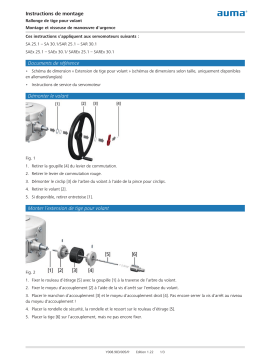 AUMA Handwheel extention Manuel utilisateur