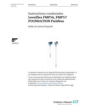 Endres+Hauser Levelflex FMP56, FMP57 FOUNDATION Fieldbus Manuel utilisateur | Fixfr