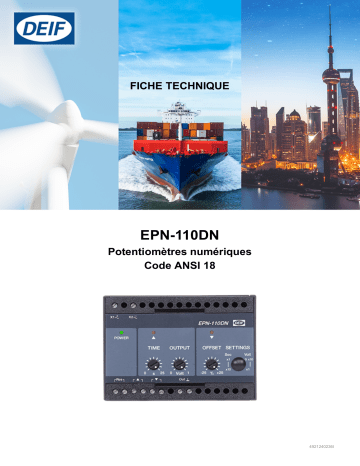 Deif EPN-110DN Electronic potentiometer for DIN Fiche technique | Fixfr