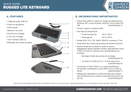 Gamber-Johnson 7160-1449-00 Rugged Lite Keyboard Manuel utilisateur