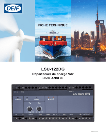 Deif LSU-122DG Load sharing, paralleling & operation Fiche technique | Fixfr