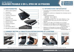 Gamber-Johnson 7160-1585-00 Zebra ET5X 10" 2-in-1 Attachable Keyboard Manuel utilisateur