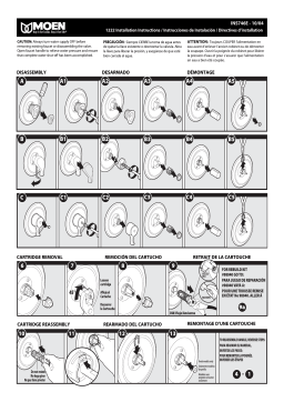 Moen 98040 Cartridge Repair Kit for Moen Single Handle Tub/Shower Installation manuel