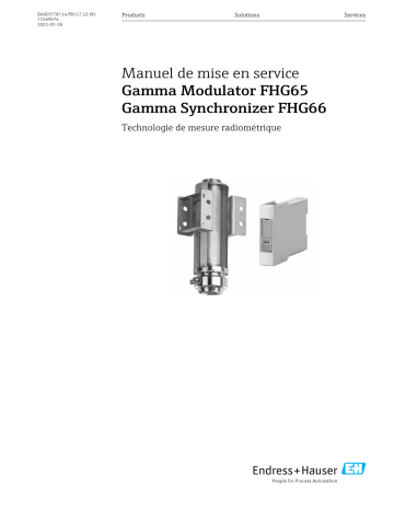 Endres+Hauser Gamma Modulator FHG65 Synchronizer FHG66 Mode d'emploi | Fixfr