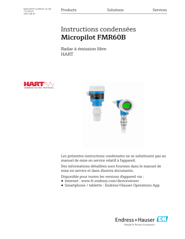 Endres+Hauser Micropilot FMR60B Manuel utilisateur | Fixfr