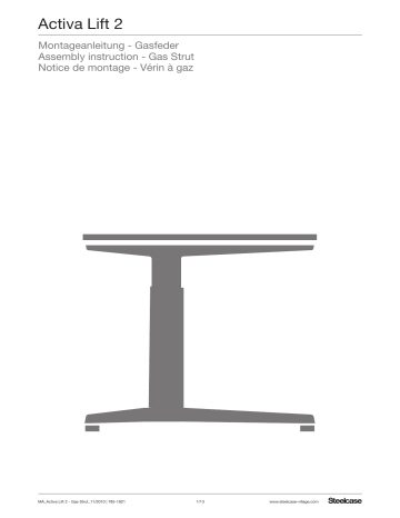 Steelcase Activa – Desk Type 10 Lift2 Manuel utilisateur | Fixfr