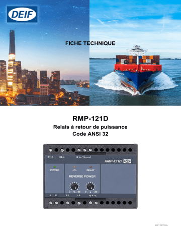 Deif RMP-121D Power protection relay Fiche technique | Fixfr