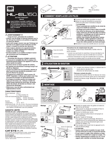 Cateye HL-EL160 Headlight Manuel utilisateur | Fixfr