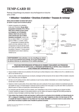 Zurn Z7300-SS-MT Temp-Gard® Shower Valve and Trim Mode d'emploi