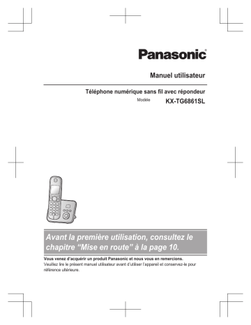 Panasonic KXTG6861SL Mode d'emploi | Fixfr