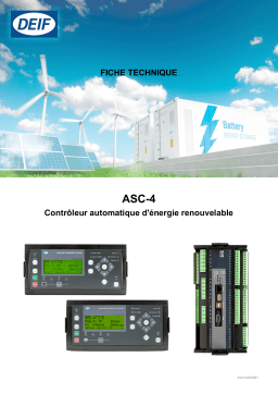 Deif ASC-4 Battery Automatic sustainable controller battery Fiche technique
